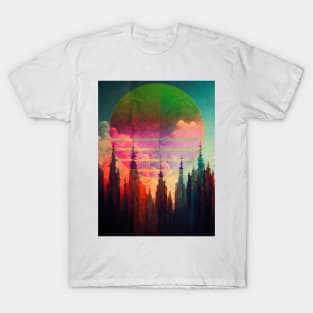 Retrofuturistic Sunset T-Shirt